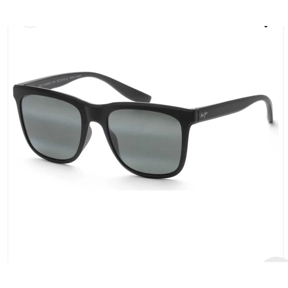 Maui Jim Pehu 55mm Black Polarized Sunglasses NEW MJ0602S-003 Men's XL